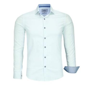 Imagem de Camisa Social Masculina Amil Manga Longa Slim Sem Bolso Com Elastano 1