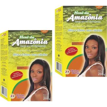 Imagem de Hene em po divina dama amazonia 200gr castanho escuro, 400GR