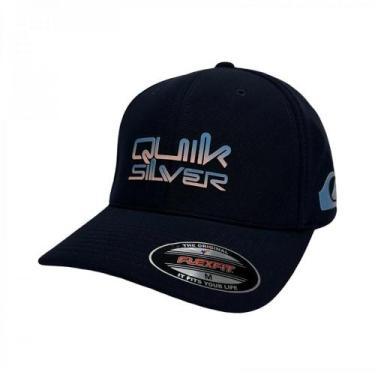 Imagem de Boné Quiksilver Aba Curva Gradient Broken Type SM25 Navy, Gulf blue, P