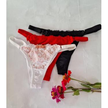 Imagem de Kit com 3 Calcinhas Lili fio dental com regulagem - Lark, G