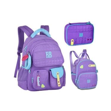 Imagem de Kit Mochila Lancheira e Estojo Rebecca Bonbon Plush Dreams Juvenil RB2