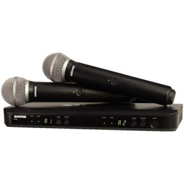 Imagem de Microfone Sem Fio Shure BLX288BR/PG58 Duplo de Mao Freq M15