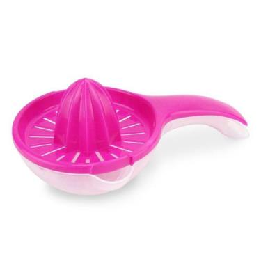 Imagem de Espremedor de Frutas Laranja Limão Manual Rosa com Cabo - Clink 