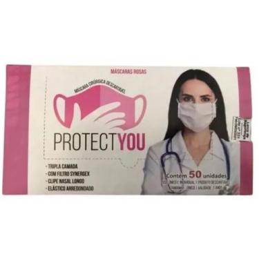 Imagem de Máscara Cirúrgica Descartável Tripla Camada PROTECTYOU - (caixa 50un.)