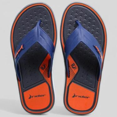 Imagem de Chinelo Rider Weekend Masculino - Preto e Laranja, 43/44