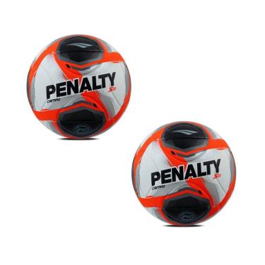Imagem de Kit 2 Bola de Futebol Society S11 R2 XXV Ultra Fusion Preto e Laranja com Câmara 6D Penalty