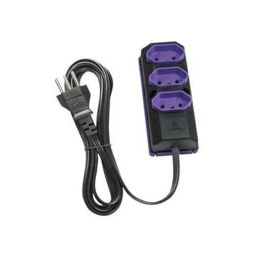 Imagem de Extensão Elétrica Cabo PP 3X0,75 5M 2P+T Preto 10A - PERPLUG - PERLEX