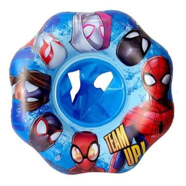 Imagem de Bóia Redonda Homem Aranha Inflavel Bebe Fralda Segura Perninha