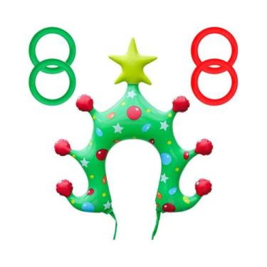 Imagem de Jogo Inflável De Argolas Para Árvore De Natal Com Tiara Para Crianças 