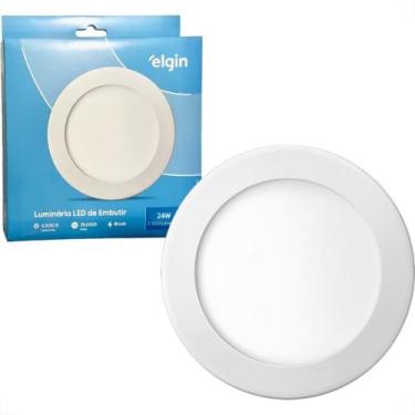 Imagem de Plafon Led Embutir Elgin Redondo 24W. 1920Lm. 6500K. Bivolt Branco, Br