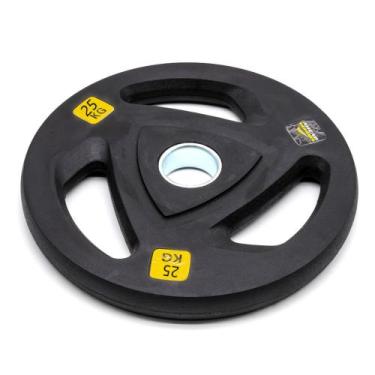 Imagem de Anilha Vulcanizada Olímpica 25kg Ahead Sports Preto , Preto, Único