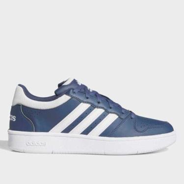 Imagem de Tênis Adidas Hoops Classic Masculino, Azul, Branco, 41