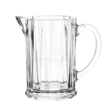 Imagem de Jarra Leiteira de Cristal com Fio de Ouro Radial 290ML Transparente para Mesa Lyor