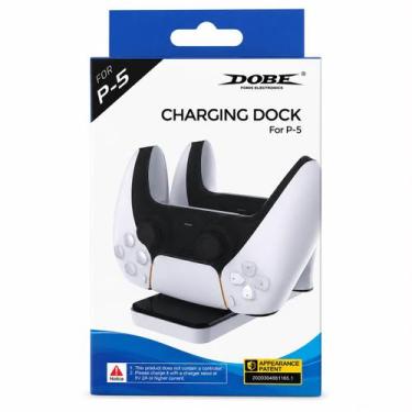 Imagem de Base Carregadora Dupla Para Controle PS5 Dobe Charging Dock Suporte Ca