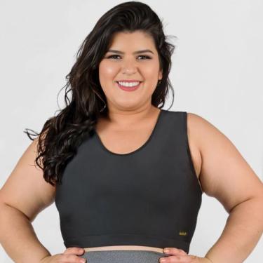 Imagem de Top Fitness Plus Size Feminino Suplex Nadador Sustentação - Catwalk, G