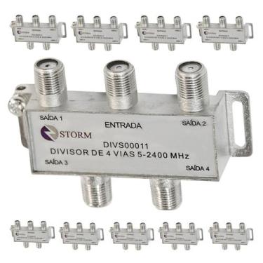 Imagem de Divisor De Antena 1x4 5-2400mhz Satelite Storm 10 Unidades