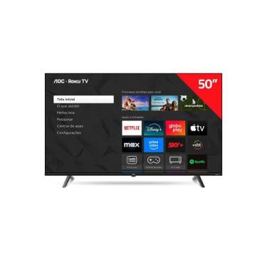 Imagem de Smart TV AOC LED 50" 4k WI-FI Roku TV HDMI USB - 50U7045/78G Cor:Preto