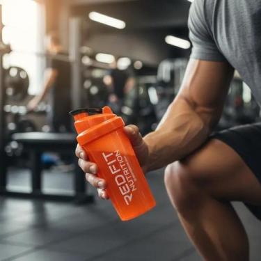 Imagem de Kit Coqueteleira Shaker Laranja Verde Neon Roxa Red Fit Nutrition - Re