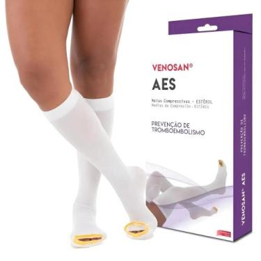 Imagem de Venosan antitrombo aes ad 3/4 18mmhg tam. g - aberto branca tamanho:gc
