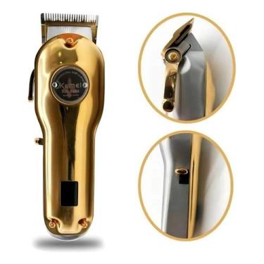Imagem de Cortador de cabelo Kemei Profesional KM-1986 dourado