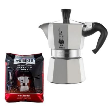 Imagem de Cafeteira Moka Italiana Bialetti 3 Xícaras Importada Itália Café Gourm