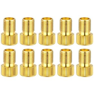 Imagem de Kit 10 Adaptadores Válvula Presta Para Schrader Bico Fino Para Grosso 