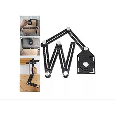 Imagem de Regua Multi Ângulos Medidor Para Corte de Pisos e Azulejos 6 Dobras M78 Luuk Young