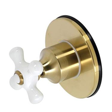 Imagem de Kingston Brass KS3037PX Válvula de desvio de três vias com kit de acabamento, latão escovado