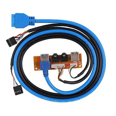 Imagem de Painel frontal do chassi do computador USB3.0/2.0 AC'97 e painel de disquete de interface de áudio HD para caixa de computador da série JM9K com cabo de extensão