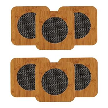 Imagem de Descanso de panela de madeira 6 peças protege sua mesa