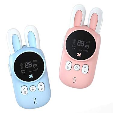 Imagem de Daseey Walkie Talkie infantil para crianças Handheld Child Gift Walky Talky com lanterna, rádio bidirecional, brinquedos para meninos e meninas de 3 a 12 anos de idade para caminhadas ao ar livre, jog