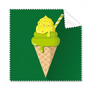 Imagem de Green Matcha Cones de sorvete Picolés pano de limpeza para tela de telefone, 5 peças