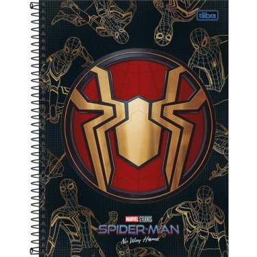 Imagem de Caderno Espiral Spider Man Logo Capa Dura 1 Matéria 80 Folhas - Tilibr