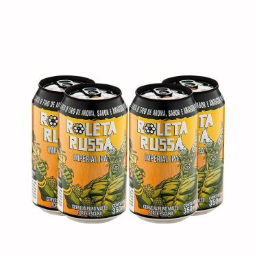 Imagem de Pack 4 Cervejas Roleta Russa Imperial IPA Lata 350ml