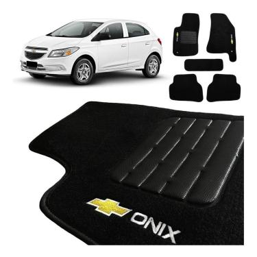 Imagem de Kit Tapete Carpete Gm Onix Preto 12 13 14 15 16 17 18 19 5pç