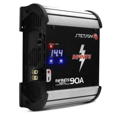 Imagem de Fonte Automotiva Stetsom Infinite 90A 5000W Rms Bivolt Carregador Digital Com Voltímetro Led