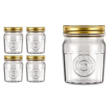 Imagem de Pote Americado Vintage Retro Tampa Biscoito 500ml Nadir 4Un