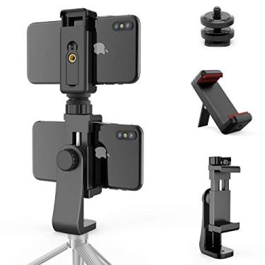 Imagem de Owine Adaptador universal de montagem em tripé para telefone celular premium braçadeira para smartphone, compatível com iPhone, Samsung Galaxy, nota, Lg, todos os smartphones perfeitamente. Conecta-se ao tripé, monopé, bastão de selfie