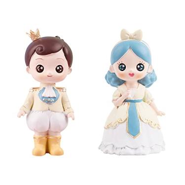 Imagem de Fuvtory 2 peças de decoração de painel de carro, príncipe adorável e princesa cabine de escritório romântica pequenas ferramentas decoração decoração de interiores, pequenos ornamentos para amantes