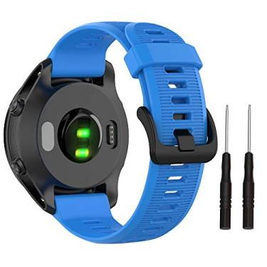 Imagem de Pulseira Isabake para Gramin Forerunner 935/Forerunner 945-22 mm Pulseira de substituição de relógio de silicone macio para Garmin Fenix 5/ Fenix 5plus/Fenix 6/ Fenix 6 Pro/Approach S60/Quatix 5, Azul