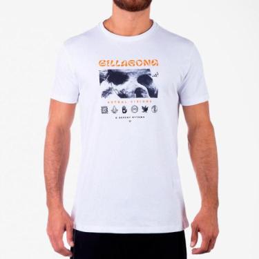 Imagem de Camiseta Billabong Fossil Sm23 Masculina Branco
