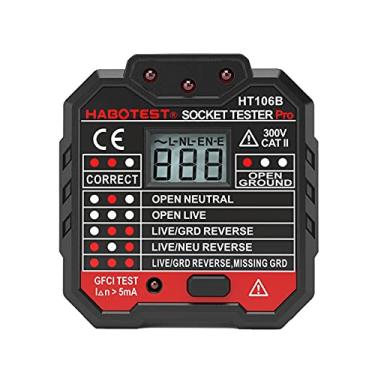 Imagem de Tingpai display LCD testador de soquete fio ter zero fio detector de vazamento de polaridade de fase
