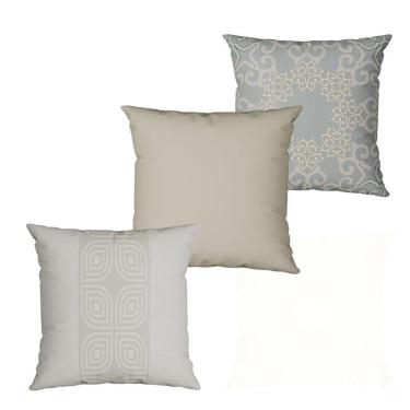 Imagem de Kit com 3 Almofadas Decorativas Bege 43cm x 43cm 448 Belchior