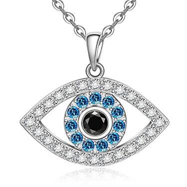 Imagem de Fenthring Colar de olho turco, joia turca, azul, proteção da sorte, terceiro nazar, amuleto, pingente, joias, presentes