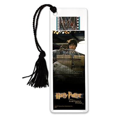 Imagem de Marcador de página FilmCells Harry Potter (plataforma Harry e Hedwig 9 3/4) com borla e clipe de filme de 35 mm de verdade