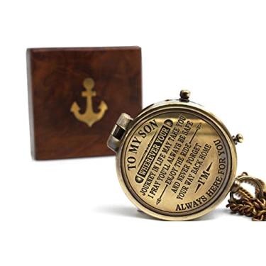 Imagem de OCEAN REPLICAS You are Braver Than You Believe, to My Son Bússola, My Son,to My Son,Son from Dad,Presente para filho, Presente para Mãe, Filho de Mãe, Amor Pai