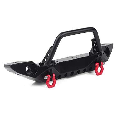 Imagem de INJORA Para-choque dianteiro de metal RC com luzes LED para 1/10 RC Crawler Axial SCX10 90046 SCX10 III AXI03007 TRX-4