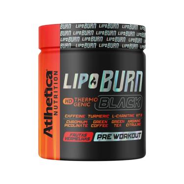 Imagem de Lipo Burn Black Pre Workout  - 200g Frutas Vermelhas - Atlhetica Nutrition