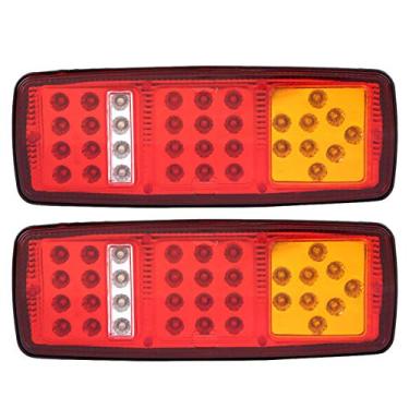 Imagem de 1 par de luzes traseiras de LED indicadoras de luz traseira de freio traseiro para 12 V Trailer Truck RV