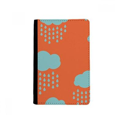 Imagem de Cloud Rain Drip Orange Pattern Passport Holder Notecase Burse Wallet Cover Card Purse, Multicolor